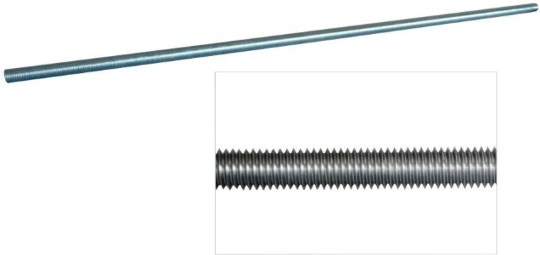 Menetes szár M16 horganyzott DIN 975, 4.8-as szilárdsági osztály, 1 m