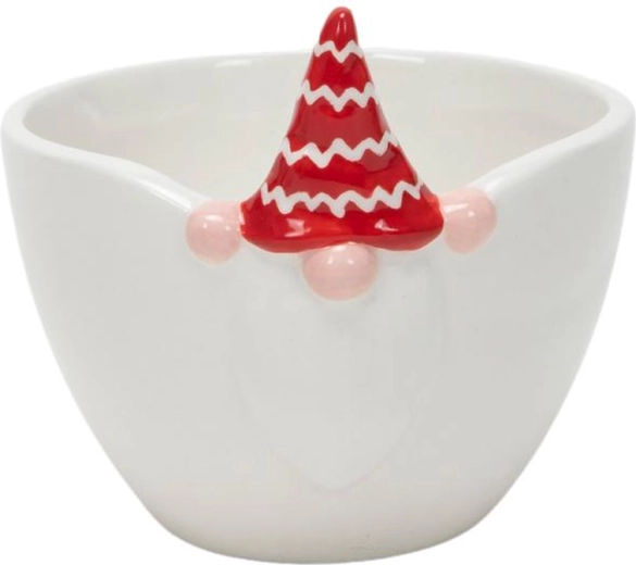 Tálka manóval 7 × 10 cm, fehér