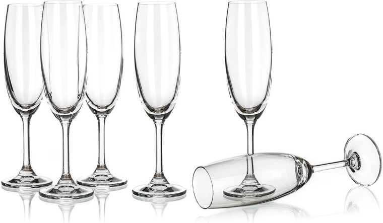 LEONA pezsgőspohár flőte 210 ml – 6 darabos készlet
