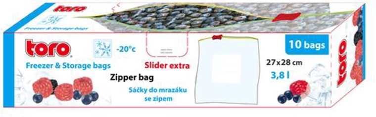 TORO 3,8 l, 10 db fagyasztó élelmiszertasak