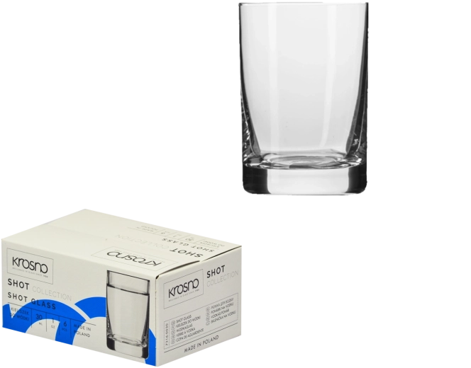 Krosno 30 ml vodkás pohárkészlet, 6 db