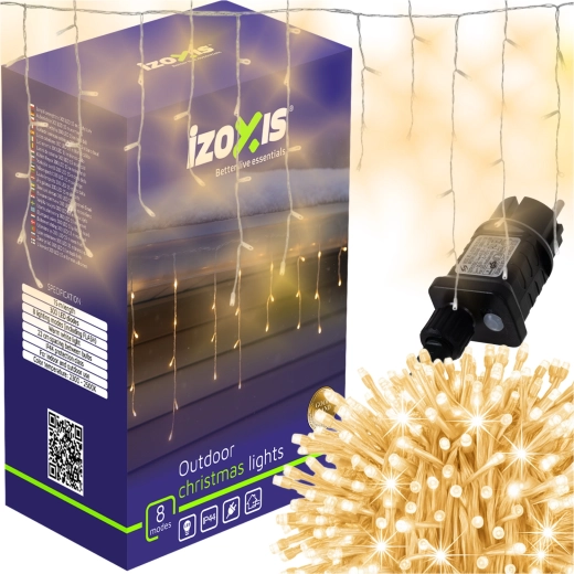 IZOXIS 300 LED fényfüzér FLASH effektussal, meleg fehér, 15 m