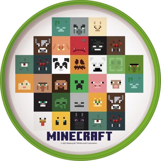 Műanyag csúszásmentes MINECRAFT tányér 22 cm