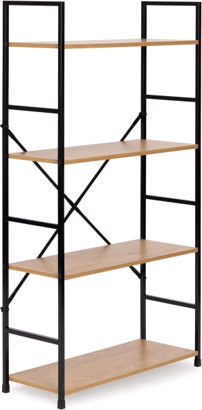 Modern széles fa polc 4 polclappal