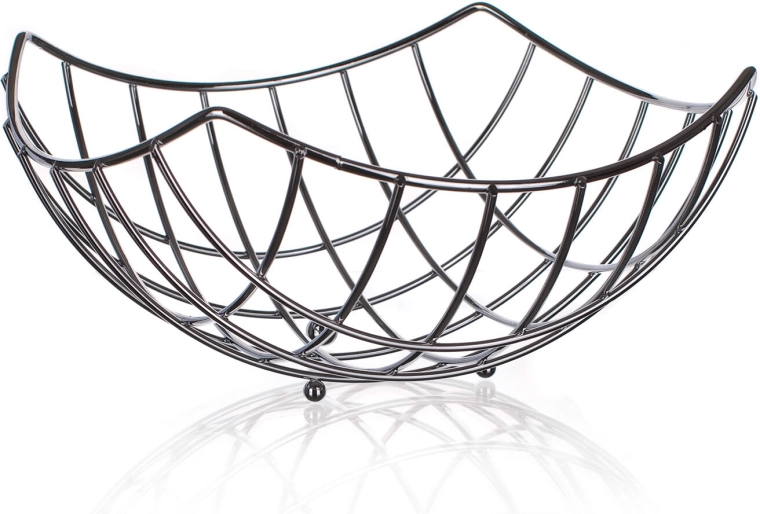 Linea gyümölcskosár 24 × 24 × 12 cm króm