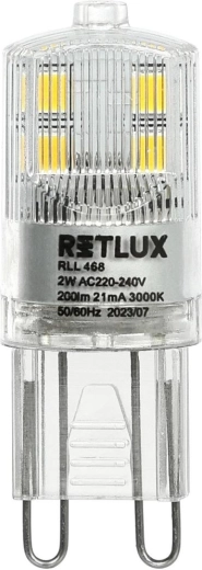 RETLUX G9 2 W meleg fehér LED-izzó