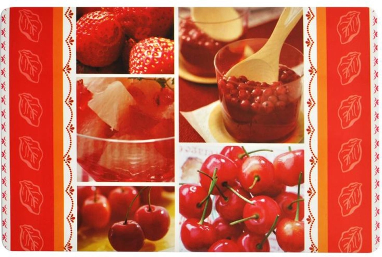 TORO műanyag teríték gyümölcsmintával 43 × 28 cm, minták keveréke