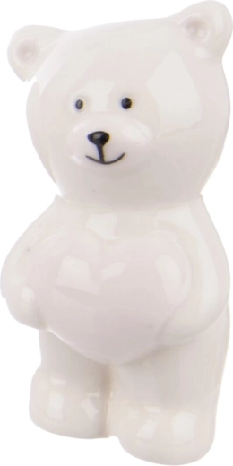 Fehér porcelán dekorfigura – medve