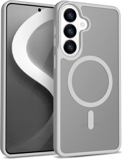Hybrid Matte Magnetic tok MagSafe‑fel Samsung Galaxy S26-hoz – szürke