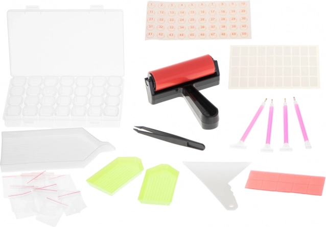 Diamond Painting kellékkészlet 32 darab