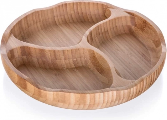 Osztott BRILLANTE bambusz tányér 25 x 4 cm