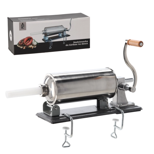 Kézi kolbásztöltő asztali rögzítéssel, 4 l, rozsdamentes acél