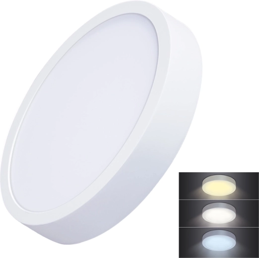 Solight LED mini panel CCT, felületre szerelhető, kerek, 24 W