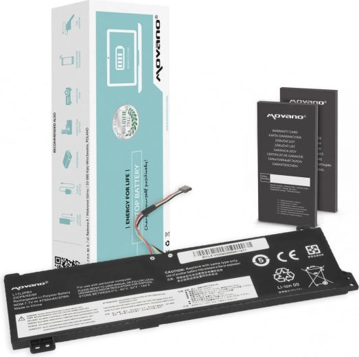 Movano laptopakkumulátor Lenovo V130-15IGM / V330-15IKB / V530-14IKB / V530-15IKB (L17L2PB3) 4750 mAh 37 Wh
