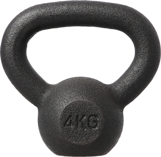Öntöttvas HMS kettlebell 4 kg, fekete