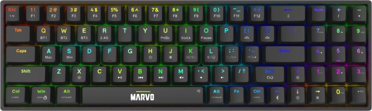 Shogo 78W vezeték nélküli fekete mechanikus gamer billentyűzet