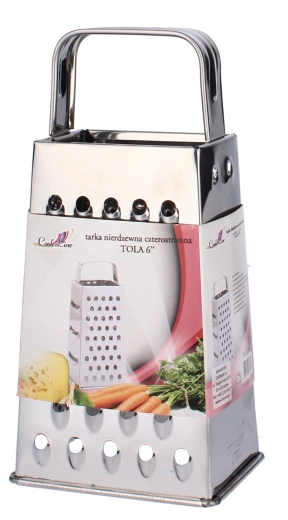 Rozsdamentes, négylapos Tola reszelő, 17,5 cm