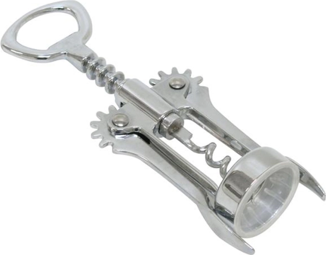 TORO szárnyas dugóhúzó, krómozott, ezüst