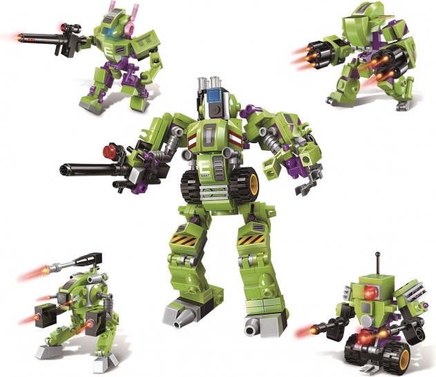 Qman Rendőrségi robotépítő készlet 4 az 1-ben