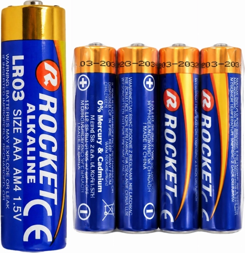Rocket AAA LR03 1,5 V alkáli elemek - 4 db