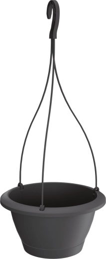 Respana W függő virágtartó, 23,4 cm, antracit
