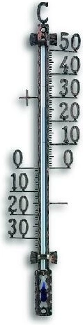 Kültéri fém hőmérő 27 cm – antik ón