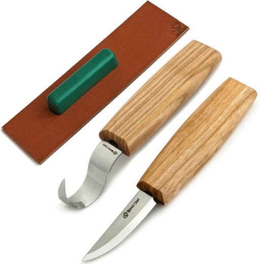 BeaverCraft S01 kanálfaragó készlet (2 kés és tartozékok)