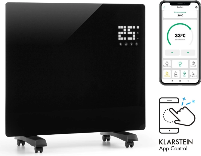 Klarstein Bornholm Single Smart konvektor 1000 W, fekete