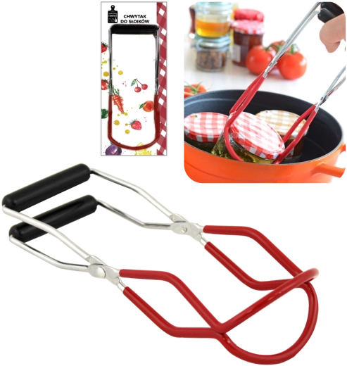 Chomik rozsdamentes acél befőttesüveg‑fogó