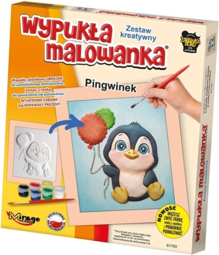 Domború festés – pingvin