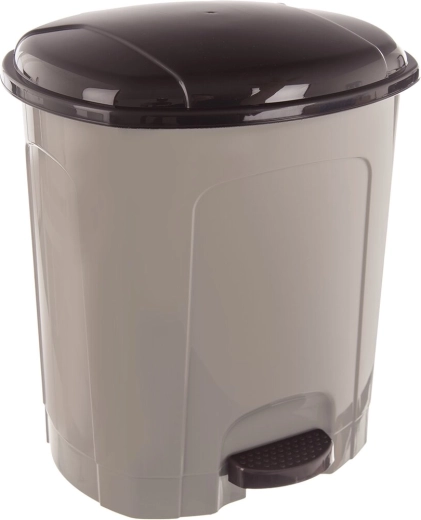 Pedálos szemetes UH műanyagból, 11,5 l, kávébarna