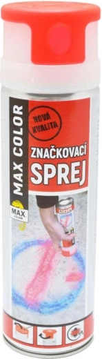 MAX COLOR fluoreszkáló jelölőspray 500 ml – Világító piros