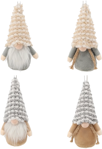 Karácsonyi manó dísz akasztóval 8 × 15 cm