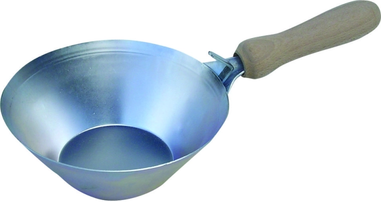 Kőműves merőkanál fa nyéllel, 185 mm