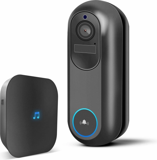 Intelligens Wi‑Fi videó kaputelefon akkumulátorral és beltéri csengővel
