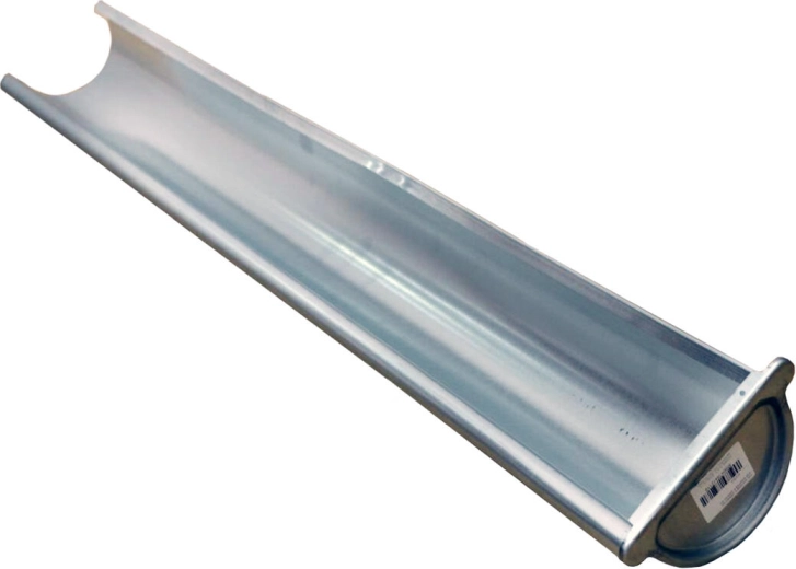 Jobb oldali végvályú 250 mm, 1 m, horganyzott acél