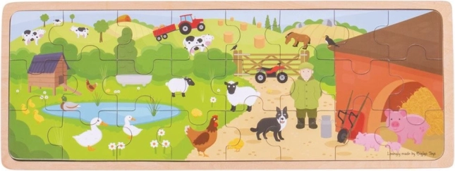 Fa puzzle a farmán - Bigjigs Toys-tól