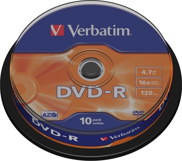 Verbatim DVD-R Matt Silver 4,7 GB 16x – 10 db