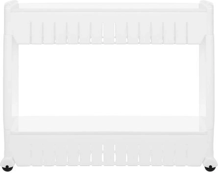 Mobil konyhai vagy fürdőszobai polc kerekeken fehér