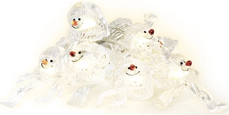 Retlux fényfüzér hóemberekkel, 1,35 m, 10 LED