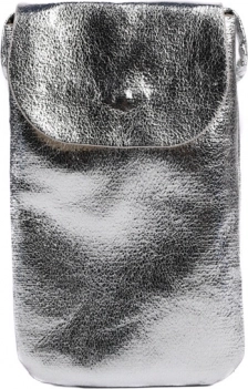 Fémes mobiltelefon-táska vállpánttal és hátsó zsebbel