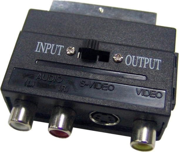 Sencor kétirányú SCART–3× RCA és S-Video adapter
