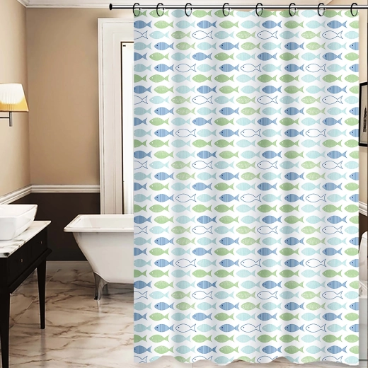 Toro Premium zuhanyfüggöny 178 × 199 cm halacskás mintával