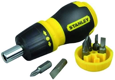 Racsnis multibites csavarhúzó, 7 részes, STANLEY