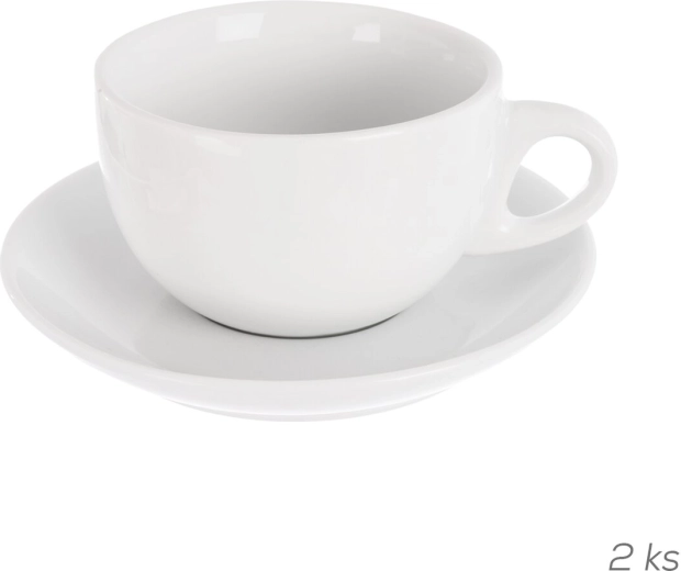 Porcelán jumbo bögre csészealjjal Mona, 2 db
