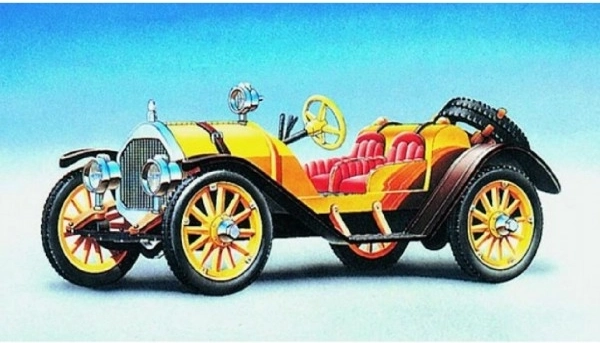 Mercer Raceabout 1912 autómodell dobozban