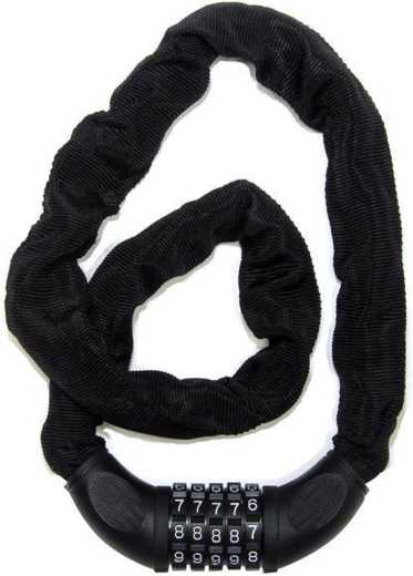 RICHTER szövetborítású láncos kódos zár, fekete