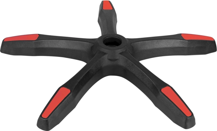 Nylon keresztalap Sofotel irodai székhez, fekete-piros, 64 cm