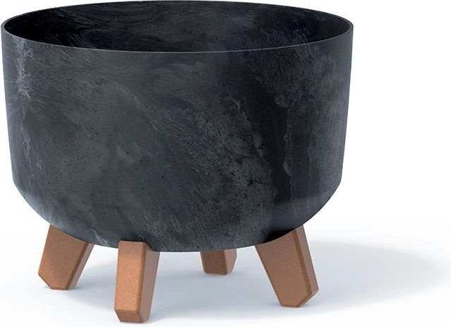 Gracia virágtartó betonhatással, antracit, 23,8 cm átmérő