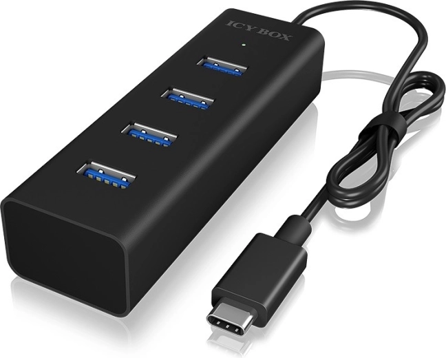 ICY BOX 4 portos USB‑C hub (USB 3.0, 5 Gbit/s)